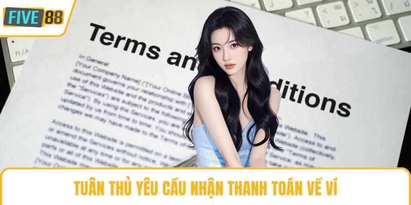 Tuân thủ yêu cầu nhận thanh toán về ví